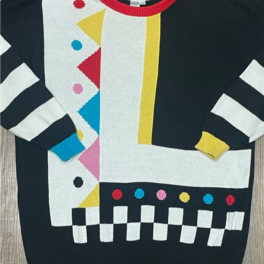 VTG Spirgel Geo pattern knit sweater